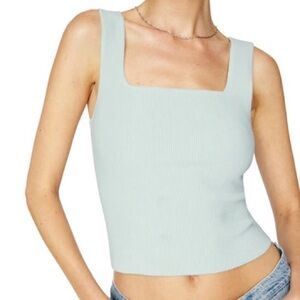 reformation julia ribbed knit sweater tank